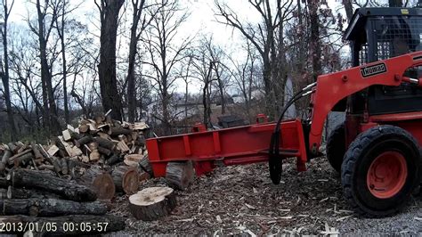 skid steer log splitter homemade|skid steer mounted log splitter.